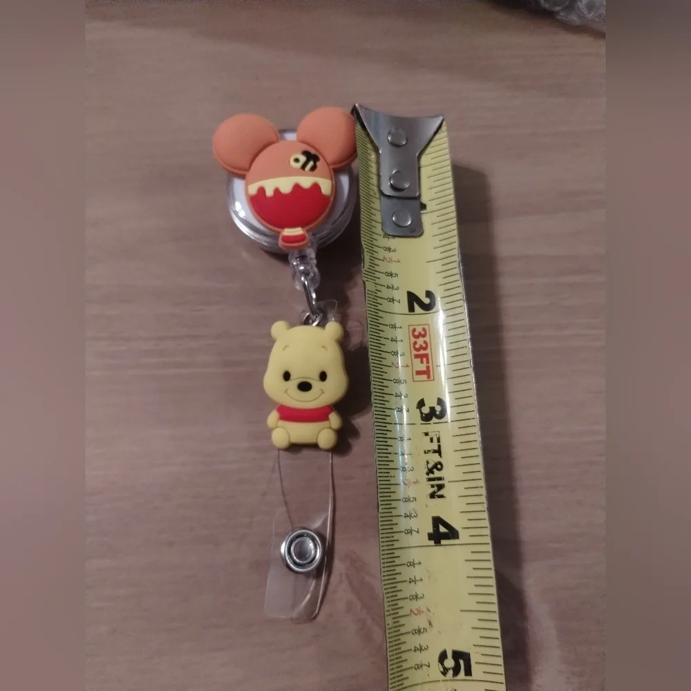 🐻✨ Cute Disney Winnie the Pooh Honey Bee ID Badge Reel Holder, Nurse, CNA